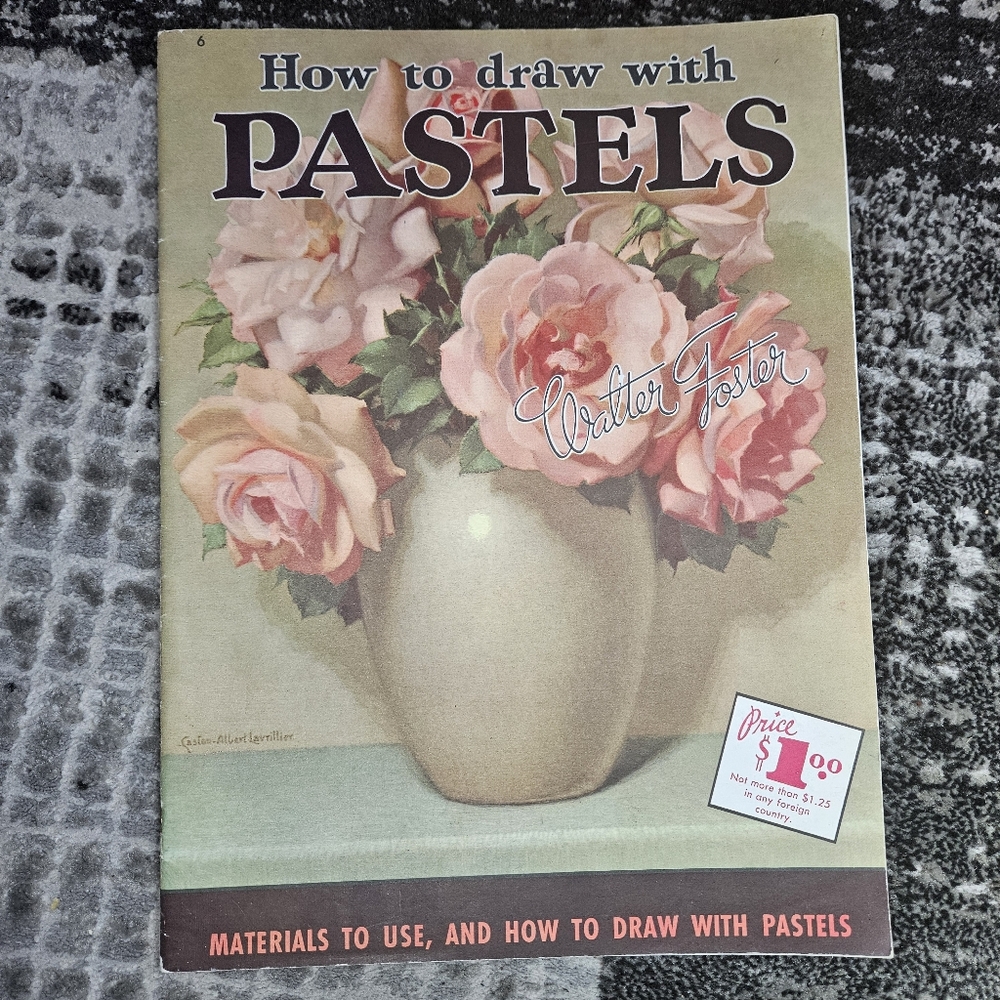 How to Draw With Pastels by Walter Foster Art Instruction Drawing Book #6 VTG